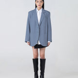 OLSON BLUE OVERSIZED BLAZER