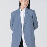 OLSON BLUE OVERSIZED BLAZER