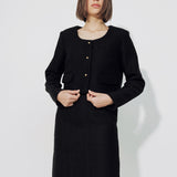 BELA BLACK CROP BLAZER