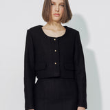 BELA BLACK CROP BLAZER