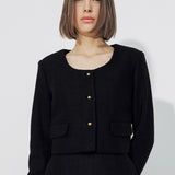 BELA BLACK CROP BLAZER