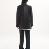 UPCYCLED DUAL OVERSIZED BLAZER IN BLACK