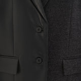 UPCYCLED DUAL OVERSIZED BLAZER IN BLACK