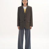 UPCYCLED DUAL OVERSIZED BLAZER IN BROWN