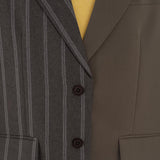 UPCYCLED DUAL OVERSIZED BLAZER IN BROWN