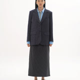 UPCYCLED DUAL OVERSIZED BLAZER IN NAVY