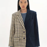 UPCYCLED DUAL OVERSIZED BLAZER IN TWEED