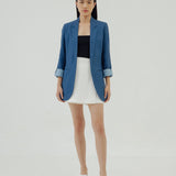 BLU LINEN BLAZER