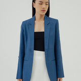 BLU LINEN BLAZER