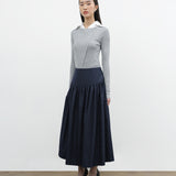 FLARE SKIRT IN SOFT DENIM
