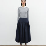 FLARE SKIRT IN SOFT DENIM