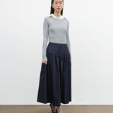 FLARE SKIRT IN SOFT DENIM