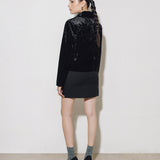 MIDNIGHT VELVET BLAZER