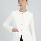 FITTED BLAZER IN WHITE