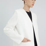 LAPELLES BLAZER IN WHITE