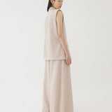 🌳 LINEN OVERSIZED VEST IN BEIGE