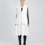 POCKET OVERSIZED VEST IN WHITE