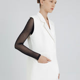 POCKET OVERSIZED VEST IN WHITE