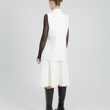 POCKET OVERSIZED VEST IN WHITE