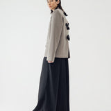 SIDIK JARI – BACK BOW OVERSIZED BLAZER IN KHAKI