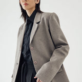 SIDIK JARI – BACK BOW OVERSIZED BLAZER IN KHAKI