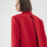 SIDIK JARI – BACK BOW OVERSIZED BLAZER IN RED