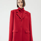 SIDIK JARI – BACK BOW OVERSIZED BLAZER IN RED