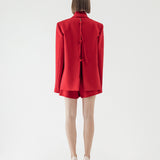 SIDIK JARI – BACK BOW OVERSIZED BLAZER IN RED