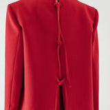 SIDIK JARI – BACK BOW OVERSIZED BLAZER IN RED