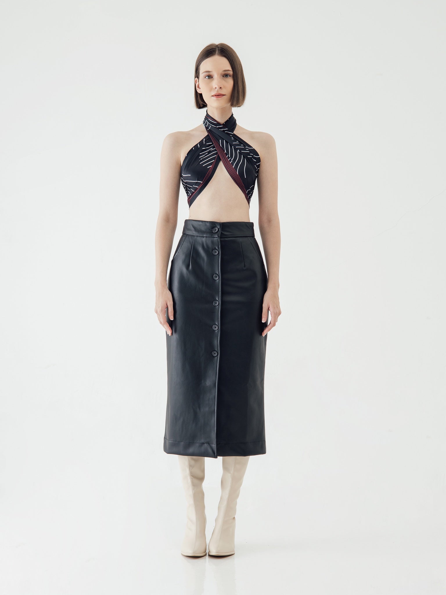 SIDIK JARI – LEATHER SKIRT –