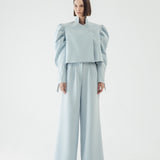 SIDIK JARI – PUFF STRUCTURED BLAZER IN SOFT BLUE