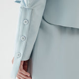 SIDIK JARI – PUFF STRUCTURED BLAZER IN SOFT BLUE