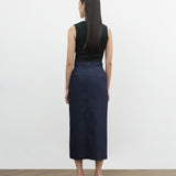SLIT SKIRT IN SOFT DENIM