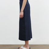 SLIT SKIRT IN SOFT DENIM