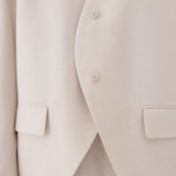 🌳 LINEN RIBBON OVERSIZED BLAZER IN BEIGE