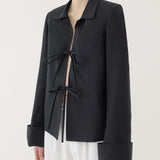 π³ LINEN RIBBON OUTER IN BLACK