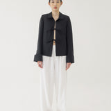 π³ LINEN RIBBON OUTER IN BLACK