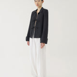 π³ LINEN RIBBON OUTER IN BLACK