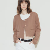 BELA BROWN CROP BLAZER