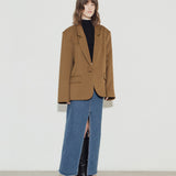 BIEL BROWN OVERSIZED BLAZER