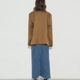 BIEL BROWN OVERSIZED BLAZER