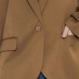 BIEL BROWN OVERSIZED BLAZER
