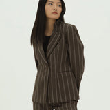 GRETA BROWN STRIPE BLAZER