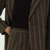 GRETA BROWN STRIPE BLAZER