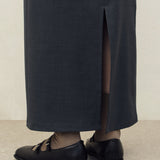JI LONG SKIRT IN CHARCOAL