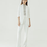 KIEV CREASED WHITE BLAZER