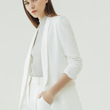 KIEV CREASED WHITE BLAZER
