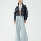 SIDIK JARI – BISHOP SLEEVE BLAZER IN DARK GREY