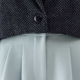 SIDIK JARI – BISHOP SLEEVE BLAZER IN DARK GREY