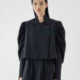 SIDIK JARI – PUFF STRUCTURED BLAZER IN STRIPE